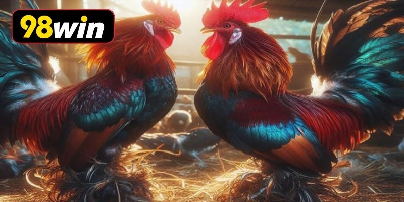 Chiến kê thi đấu cựa tròn trong trường gà